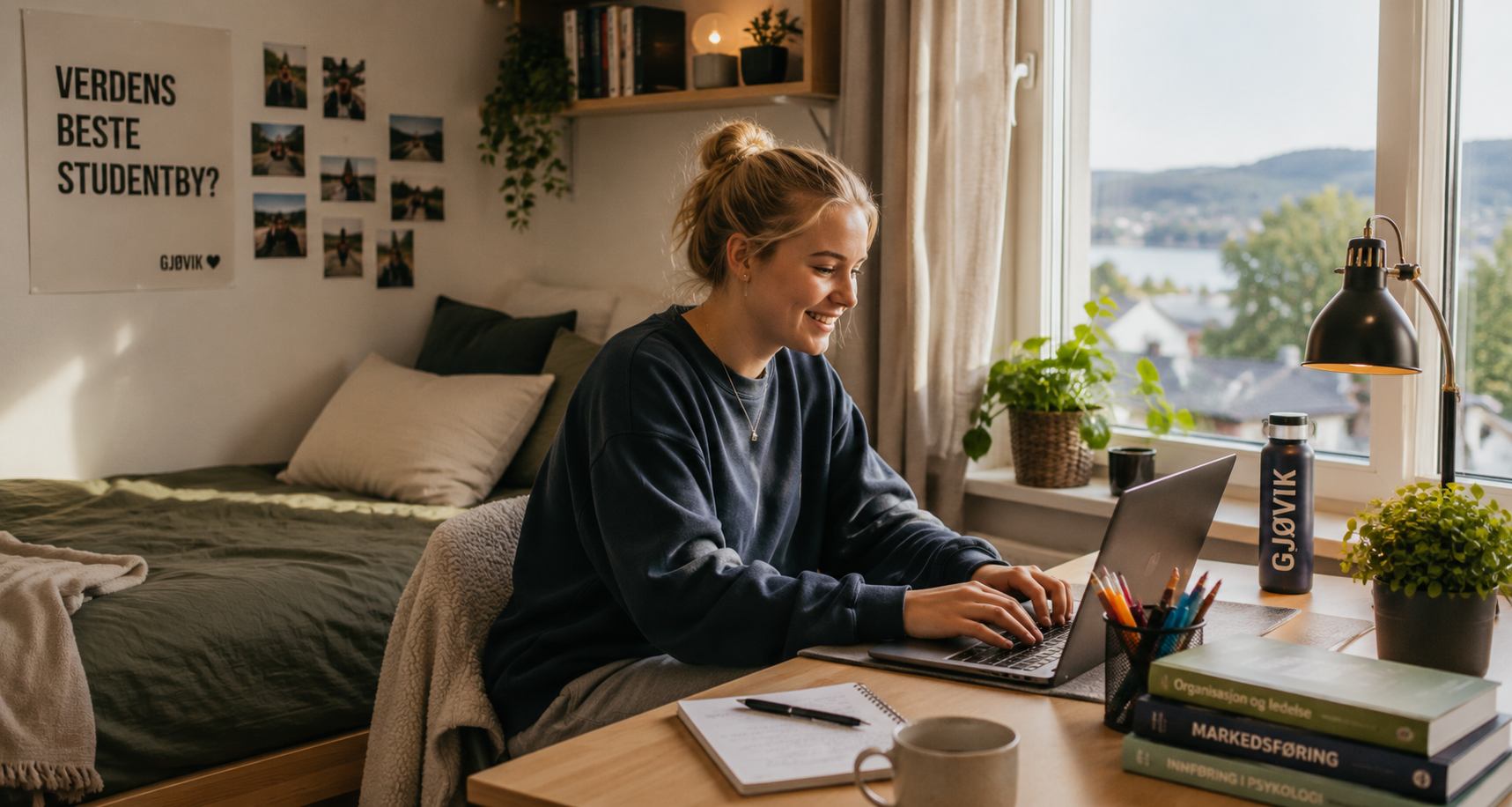 Studenter som prater sammen i en delt stue