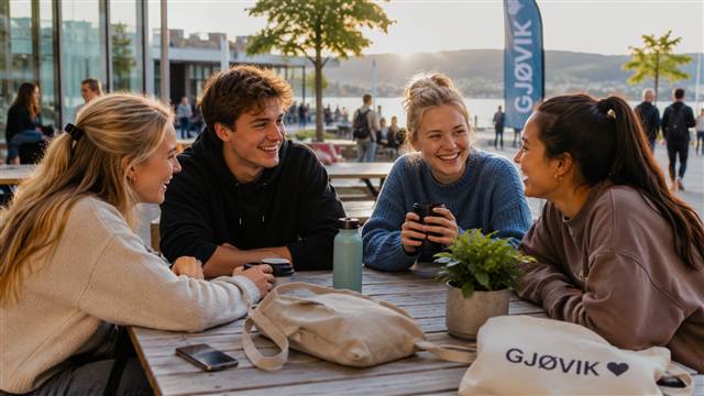 Nye studenter som blir kjent med hverandre